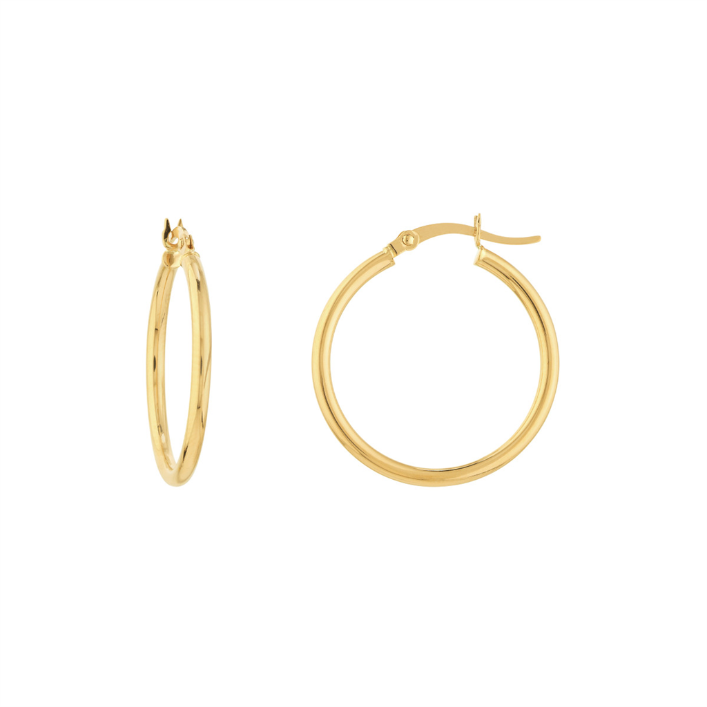 10k newest gold 25 mm hoop earrings