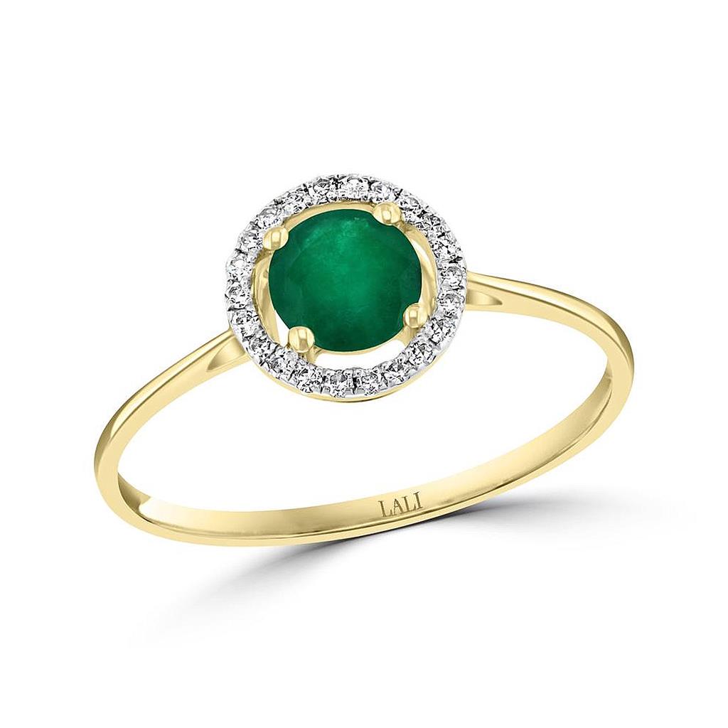 May Birthstone / Emerald Ring / 14k Solid Gold Oval Emerald With