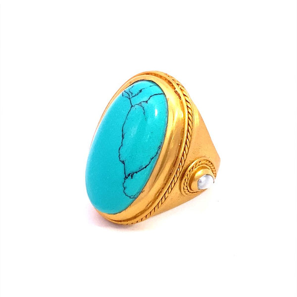 Statement Turquoise Ring deals - Kahiau